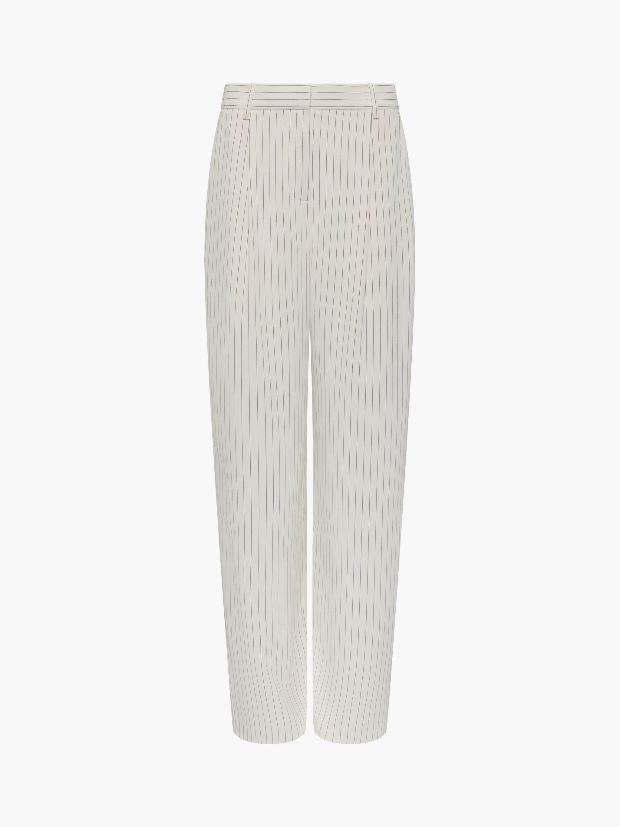 Vinnie Tailored Cream Pinstripe Wide Leg Trousers | French Connection (UK)