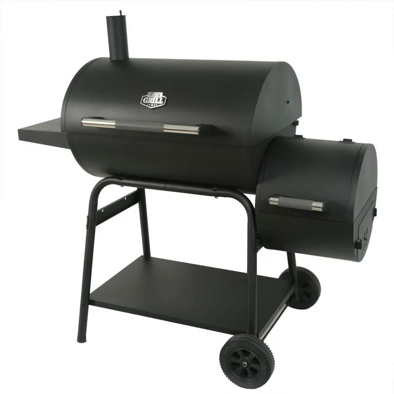 Expert Grill 28" Offset Charcoal Smoker Grill with Side Firebox, Black | Walmart (US)