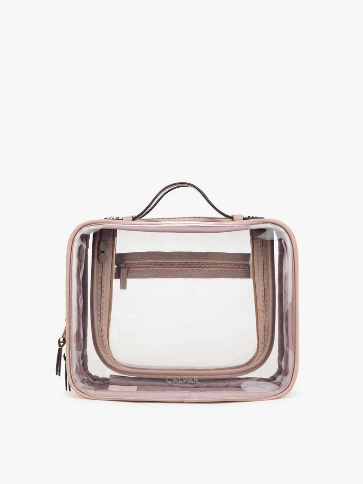 Large Clear Cosmetics Case in Caramel | CALPAK Travel