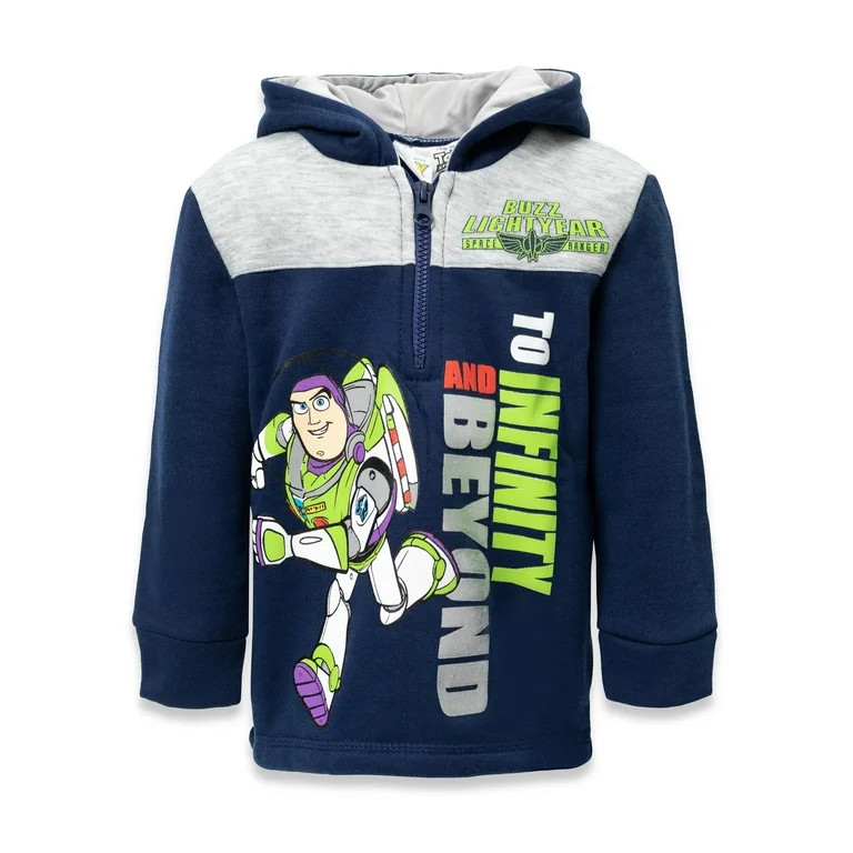 Disney Pixar Toy Story Buzz Lightyear Infant Baby Boys Half Zip Hoodie Infant to Big Kid | Walmart (US)
