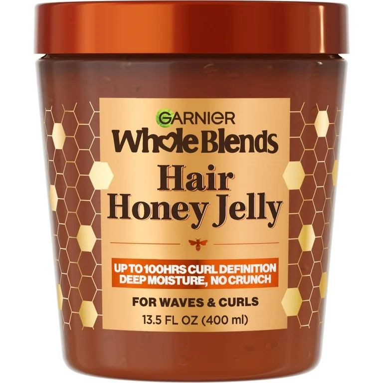 Garnier Whole Blends Deep Moisturizing Hair Styling Gel with Honey Jelly, Wavy Hair, 13.5 fl oz | Walmart (US)