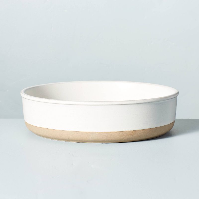 Modern Rim Stoneware Pasta/Grain Bowl Sour Cream - Hearth &#38; Hand&#8482; with Magnolia | Target