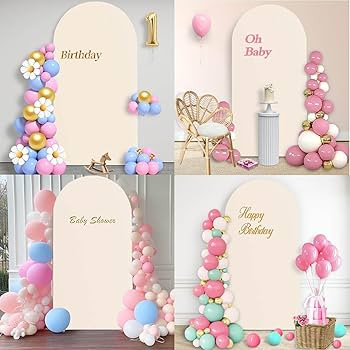 7.2FT Wedding Arch Cover, Beige Arch Backdrop Cover, Spandex Fitted Arch Covers Stretchy Backdrop... | Amazon (US)