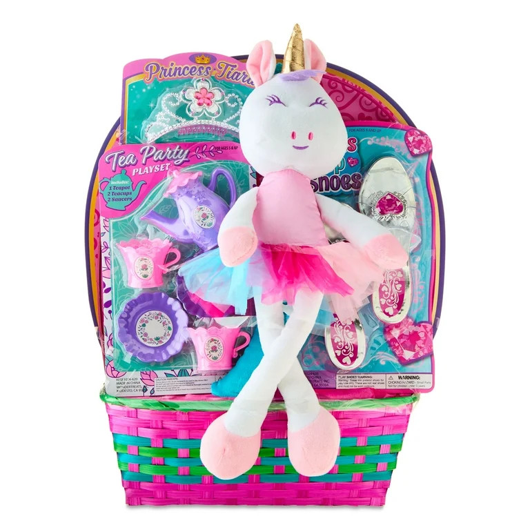 Prefilled Unicorn Dress-Up Easter Basket Gift Set, by Wondertreats | Walmart (US)