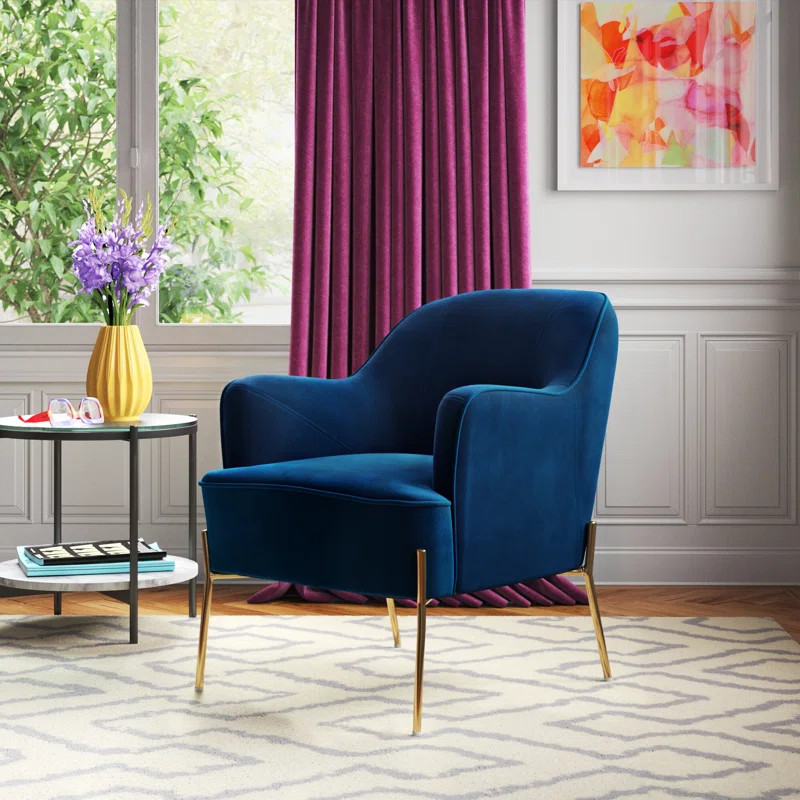 Cleo 26" Wide Contemporary Chair with Recessed Arms | Wayfair North America