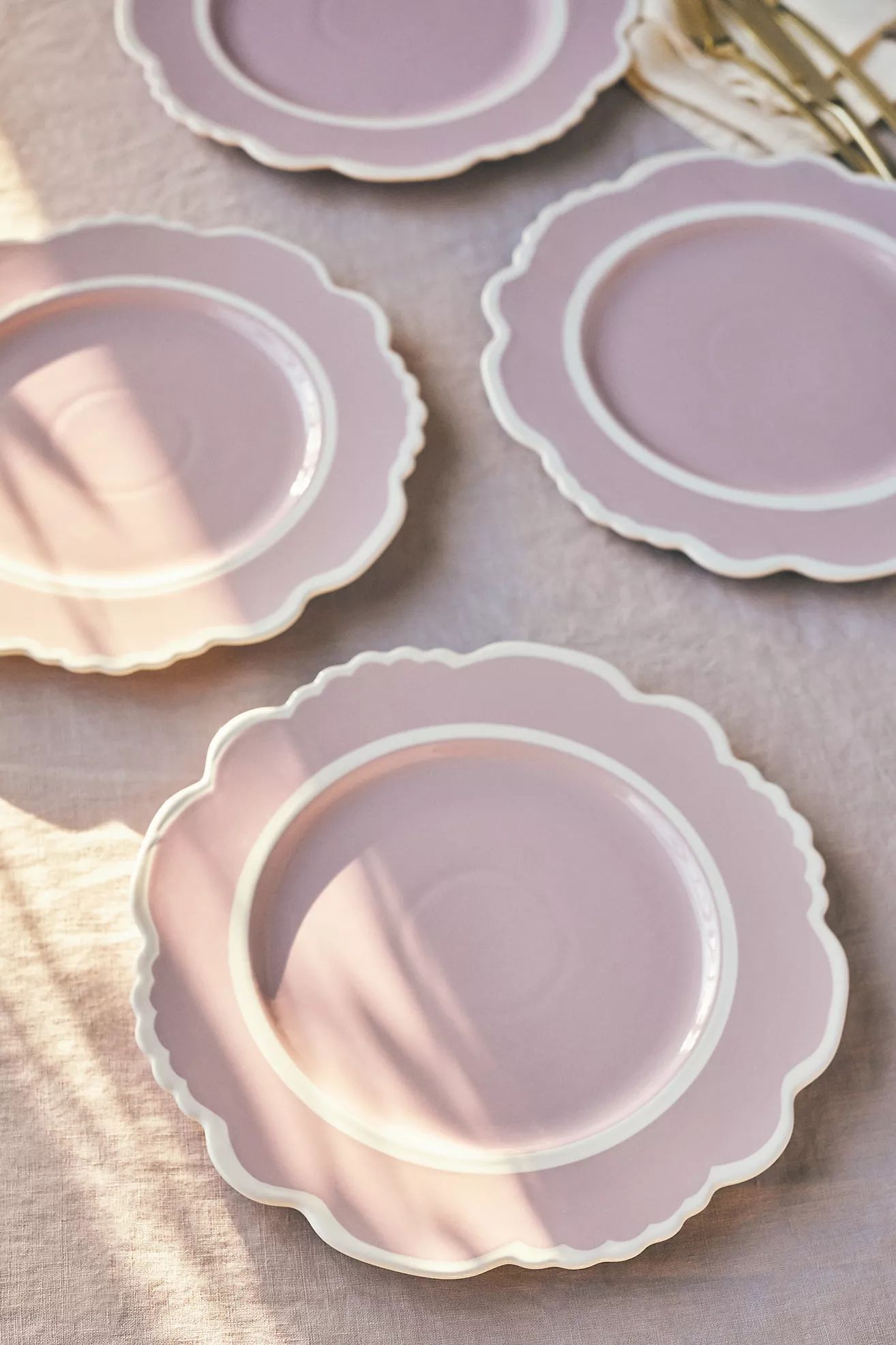 Lyla Solid Dinner Plates, Set of 4 | Anthropologie (US)