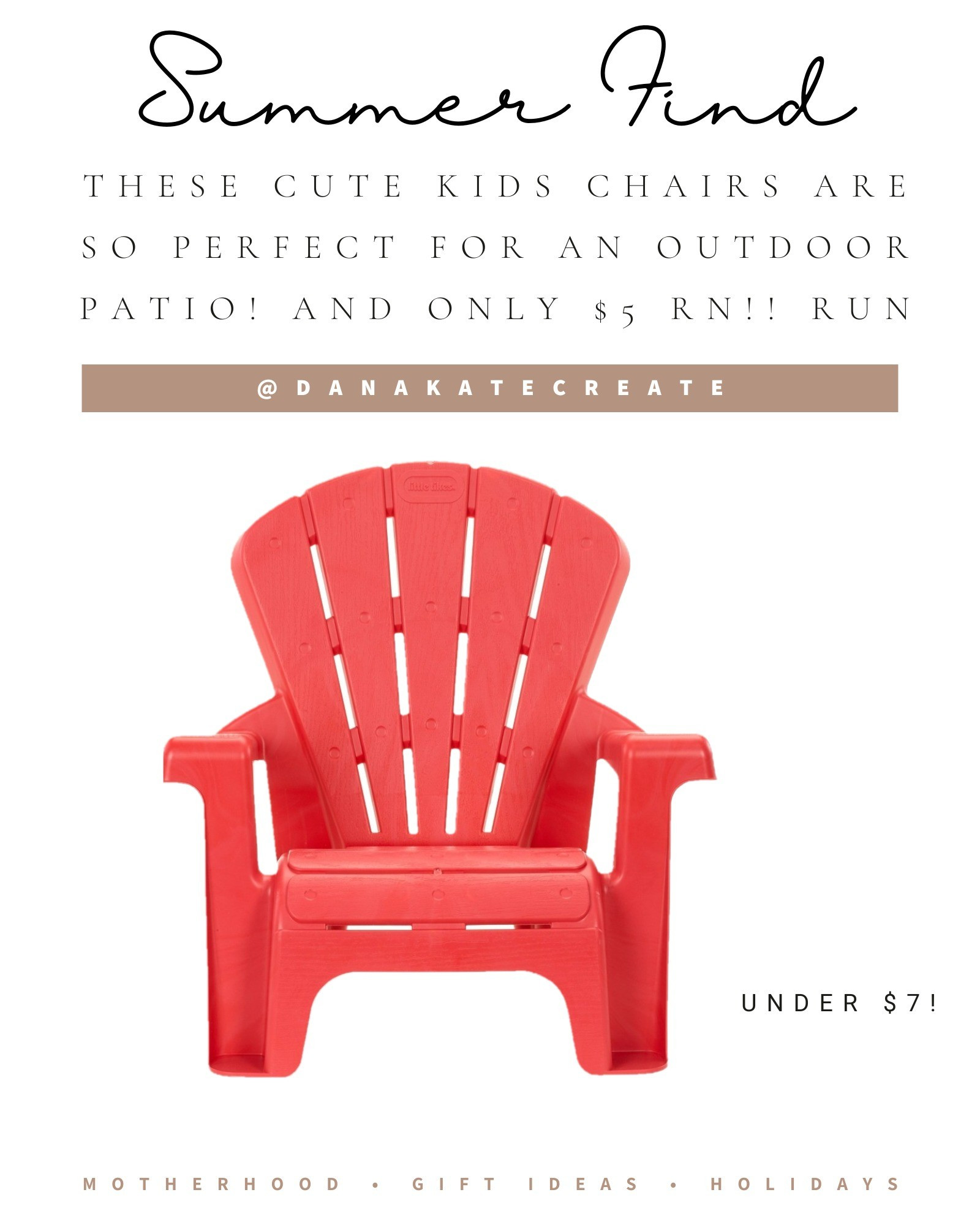 Kids Patio chair only $5!

