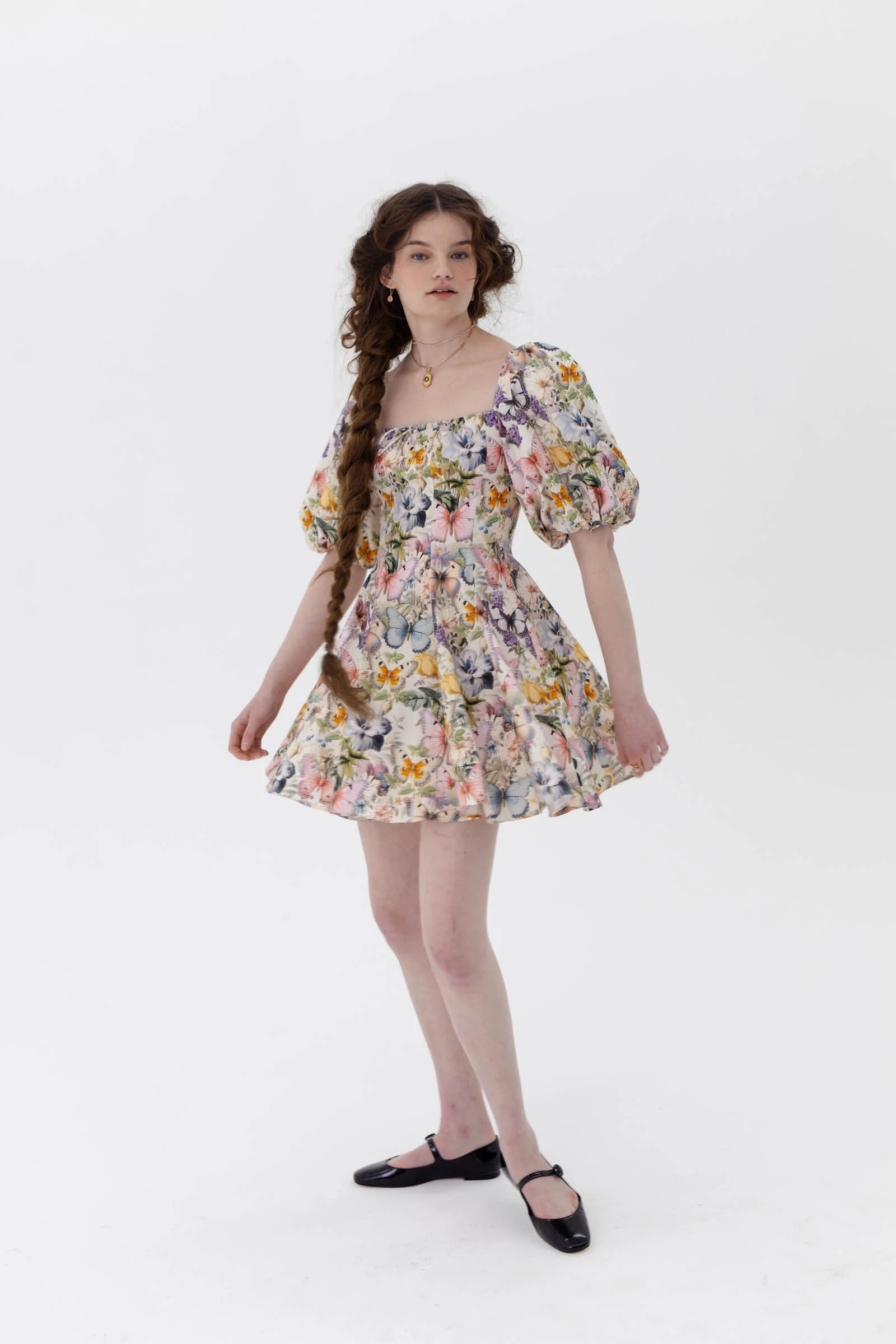 The Butterfly Botanics Mini Day Dress | Selkie Collection