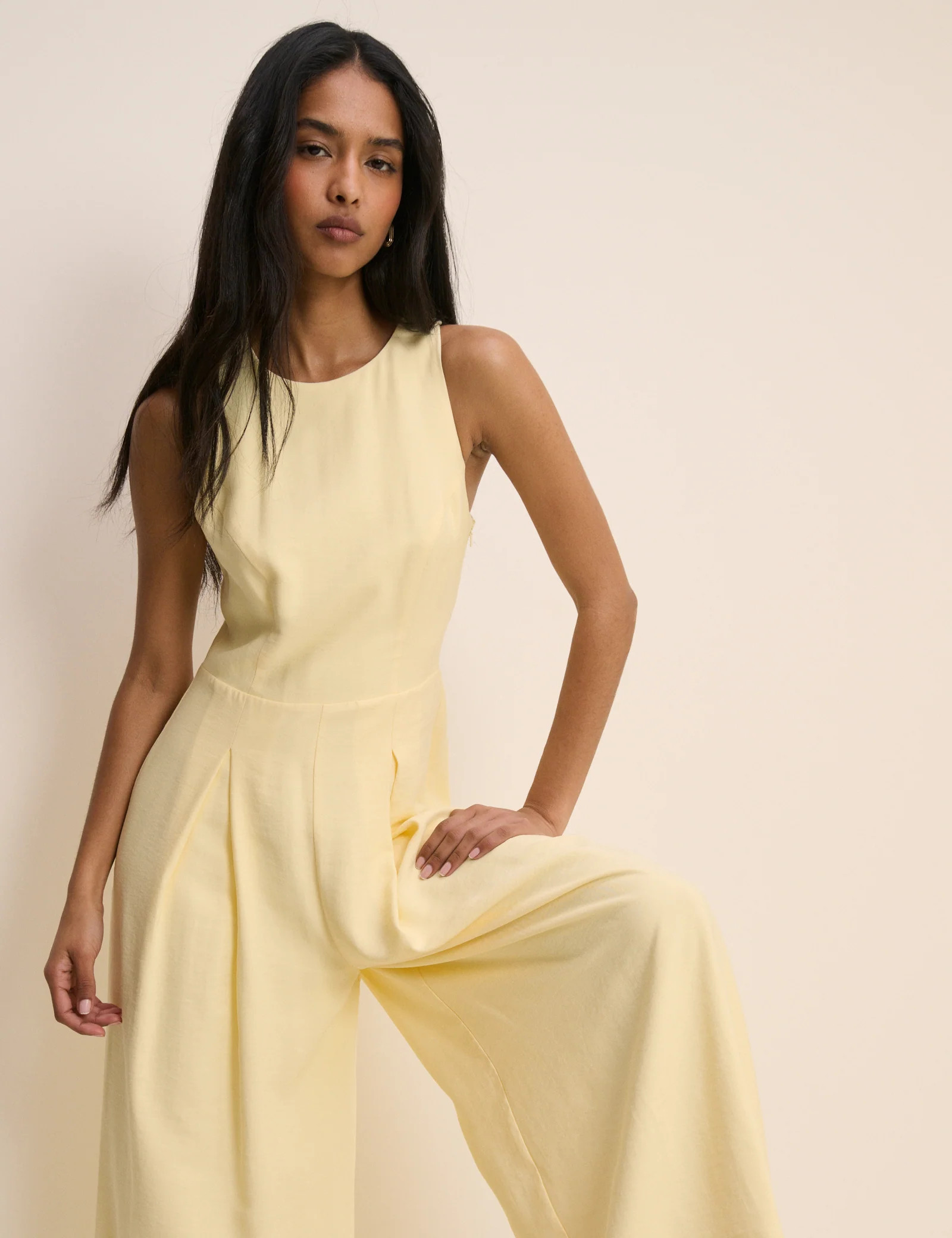 Butter Yellow Wide Leg Reign Jumpsuit | Nobody's Child