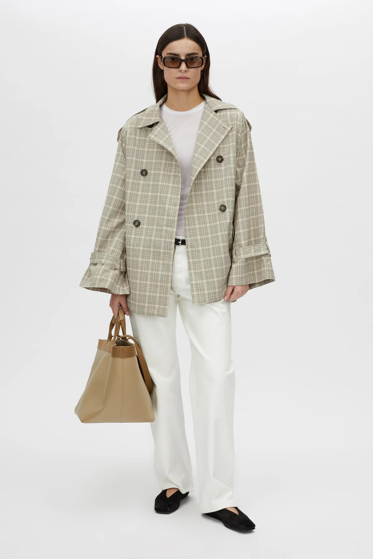 Kinetic Tattersal Trench in Taupe Check - CAMILLA AND MARC® C&M | CAMILLA AND MARC (ANZ)