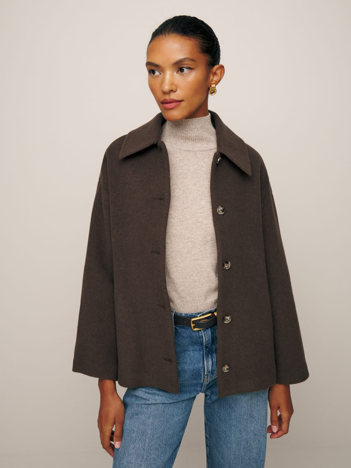 Rocky Oversized Shirt Jacket | Reformation (Global)