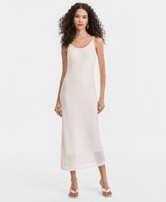 Women's Crystal Embellished Cotton Sweater Dress | Macy's