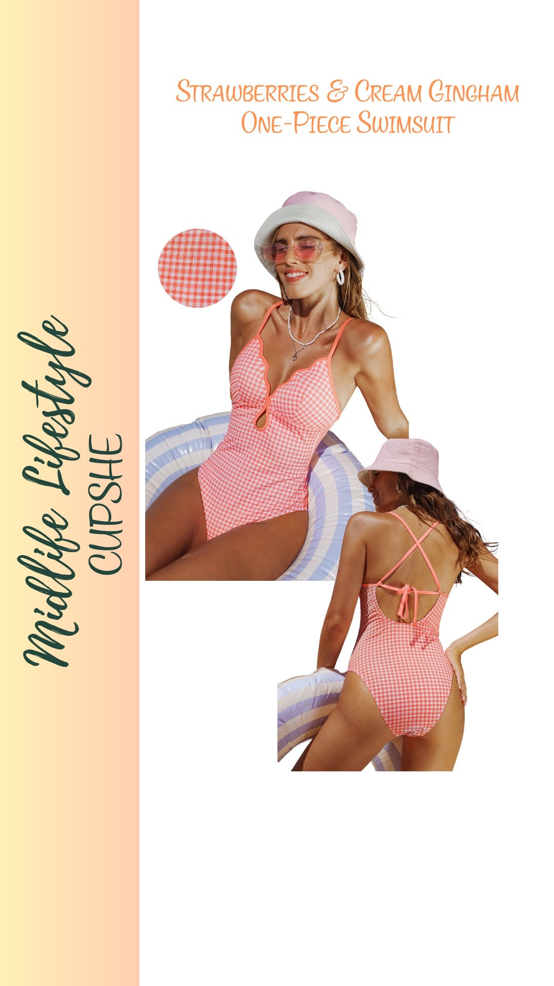 Sweet as strawberries and cream 🍓🍦 

The Cupshe Strawberries & Cream Gingham One-Piece Swimsuit is serving up major summer vibes! 

#CupsheSwim #SweetStyle #GinghamGoals

#LTKSwim
