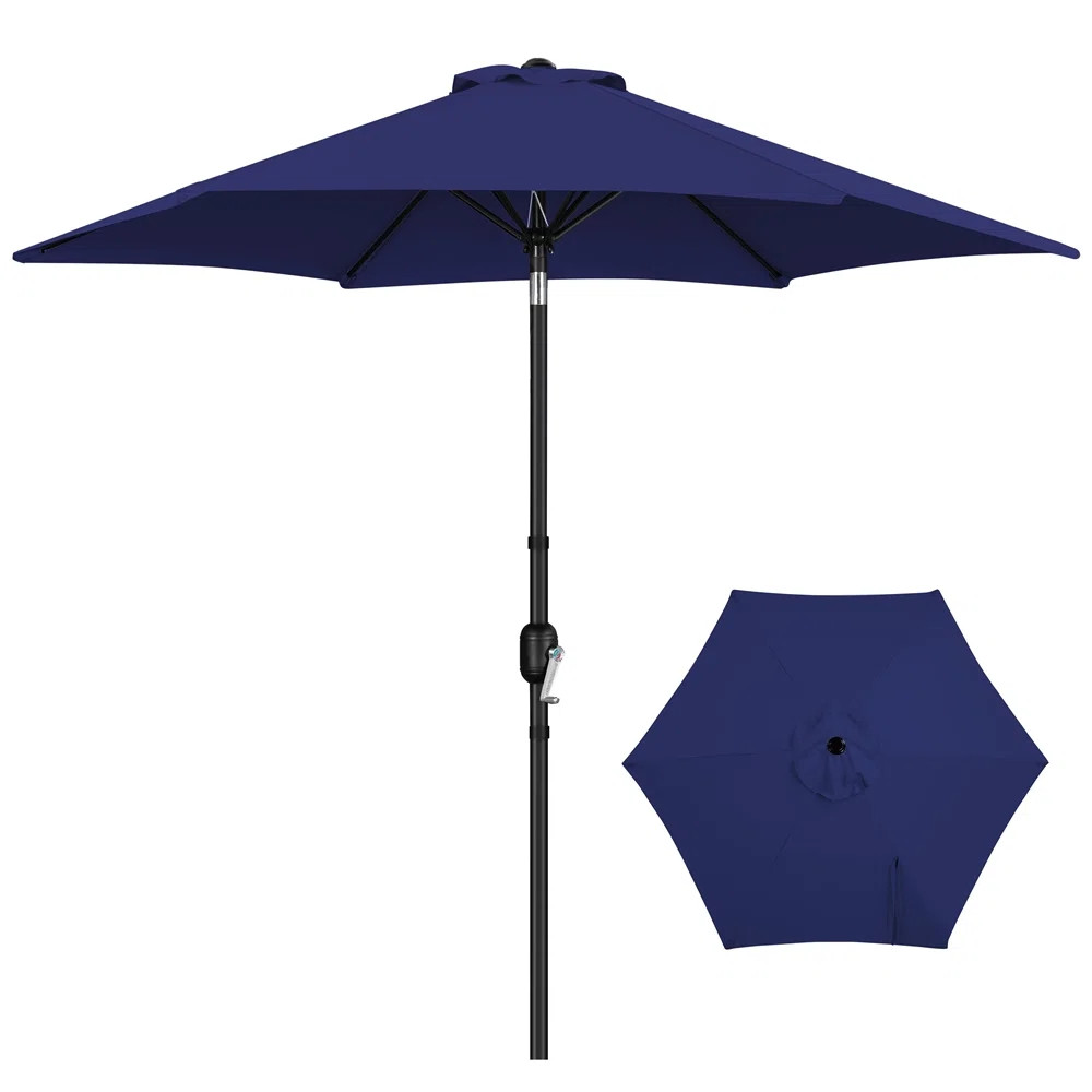 Spirica 9FT Market Patio Umbrella with Push Button Tilt and Crank | Wayfair North America