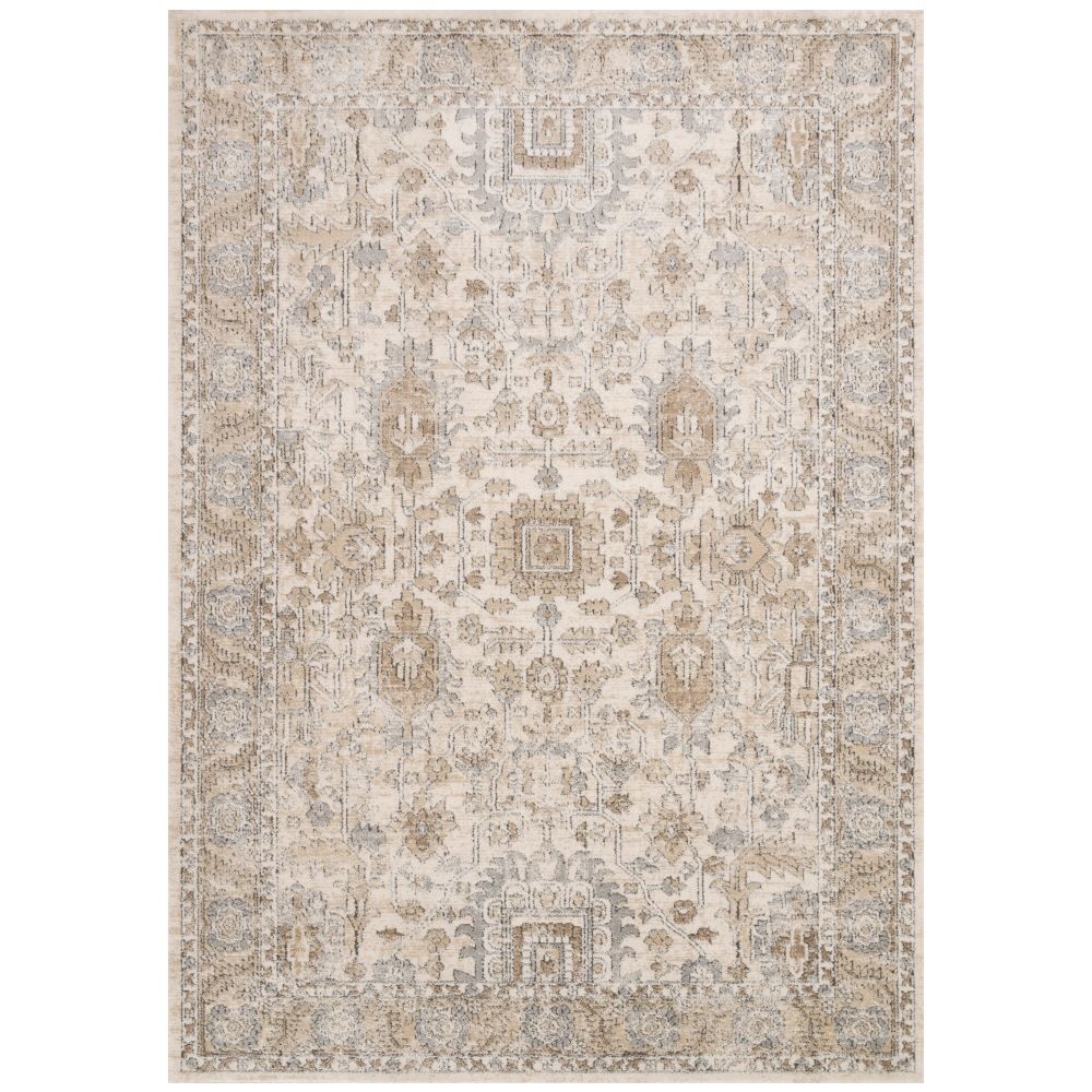 Loloi Teagan Global Bazaar Beige Patterned Rug - 3'4""x5'7 | Kathy Kuo Home