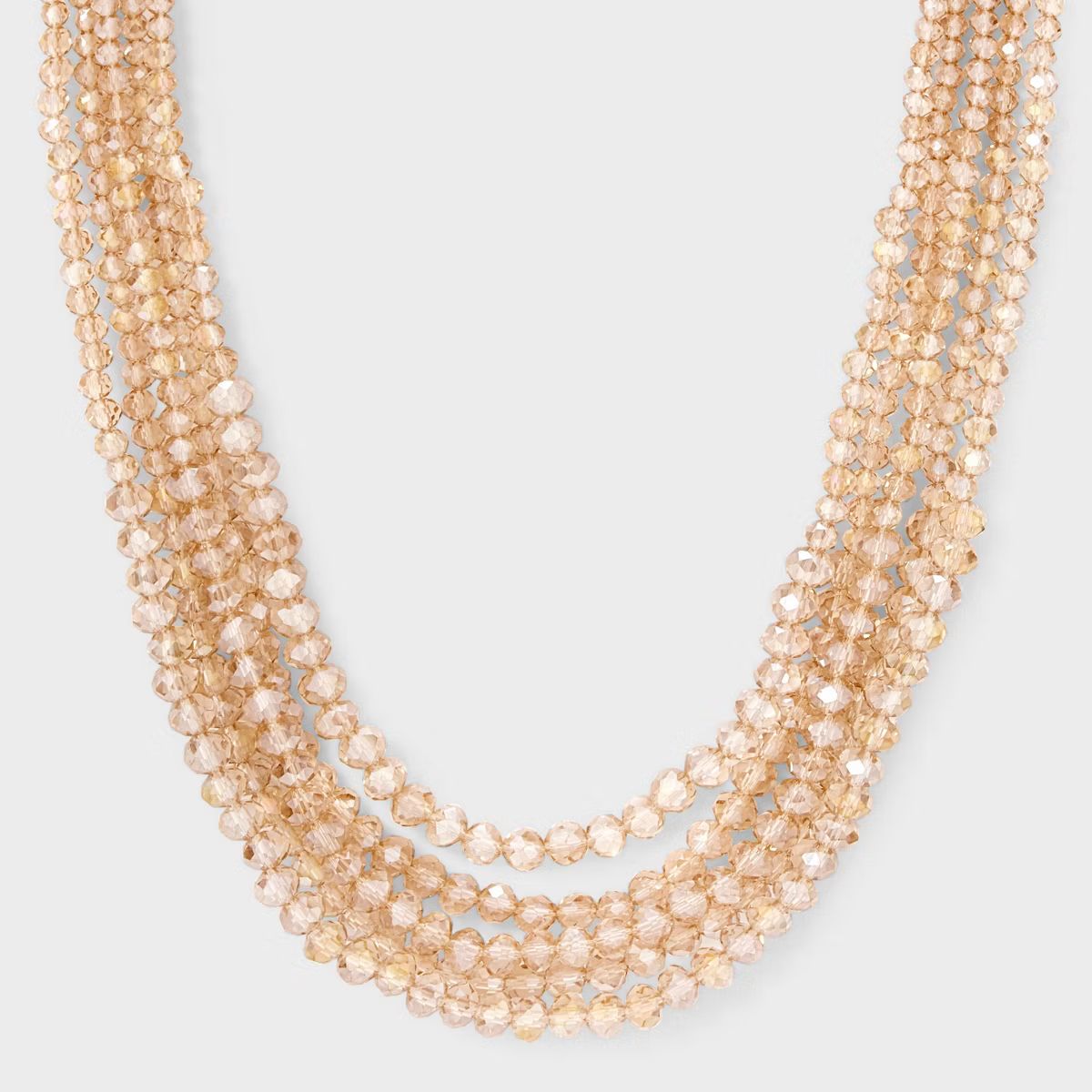 Peach Rondelle Beaded Multi-Strand Necklace - A New Day™ | Target