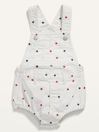 Americana-Print Jean Shortall Romper for Baby | Old Navy (US)