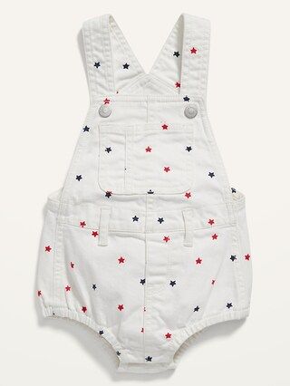 Americana-Print Jean Shortall Romper for Baby | Old Navy (US)