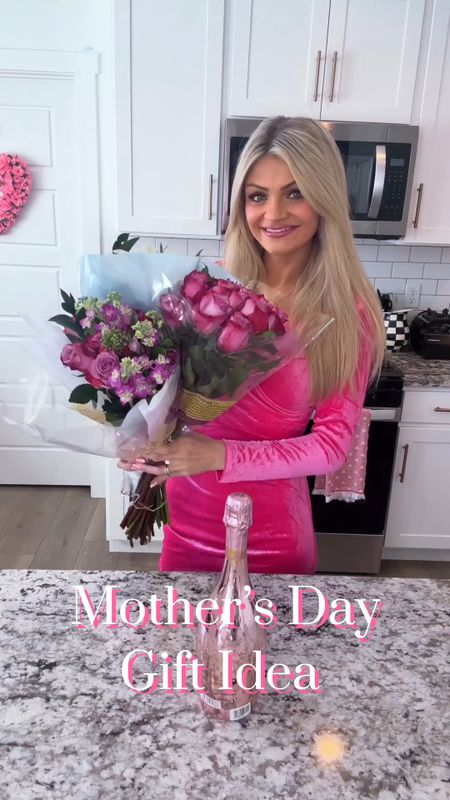 Champagne & Flower gift idea for Mother’s Day (and more!) Mine are fresh flowers but I did link some similar faux florals from Michaels. Also linked the wet foam, and my pink velvet Amazon dress just under $43! 

#LTKSeasonal #LTKVideo #LTKhome