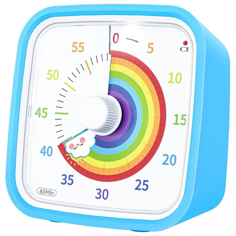 Yunbaoit Visual Timer with Protective Case, Rainbow Disk 60 Minute Countdown Timer for Kids and A... | Amazon (US)