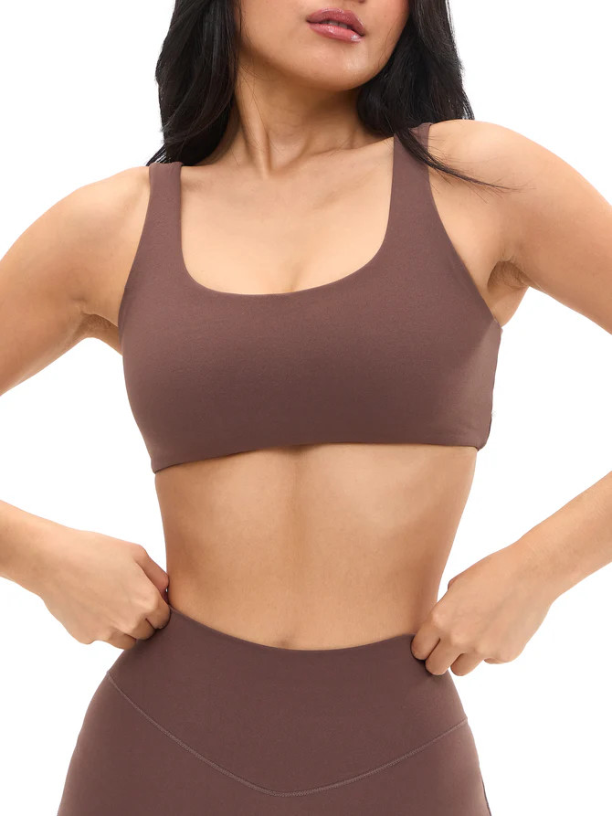 Double Dip Butter Sports Bra - Grounds | Buffbunny