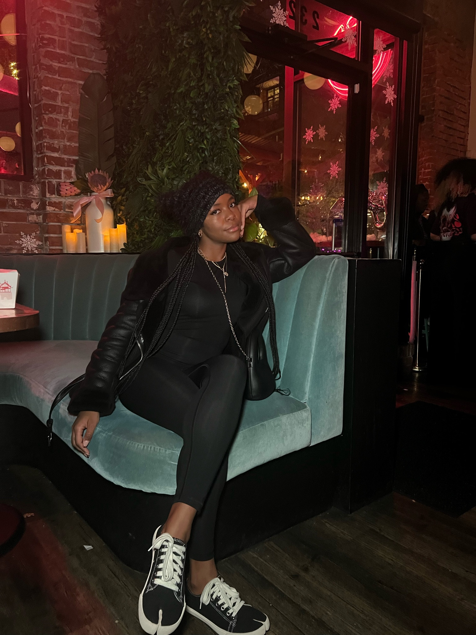 A stylish, easy all black outfit for a chill night. #ootd #outfitideas #blackoutfit

#LTKSeasonal #LTKshoecrush #LTKstyletip