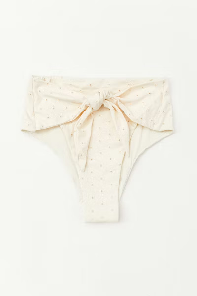 WeWoreWhat Riviera Tie Waist High-Waisted Bikini Bottom | Urban Outfitters (US and RoW)