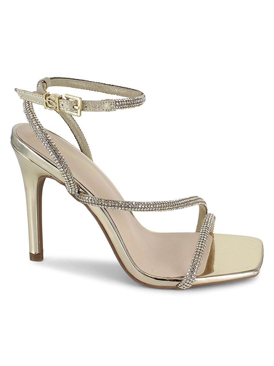 Bebe Women's Rhinestone Stiletto Sandals - Gold - Size 6 | Saks Fifth Avenue OFF 5TH (Pmt risk)