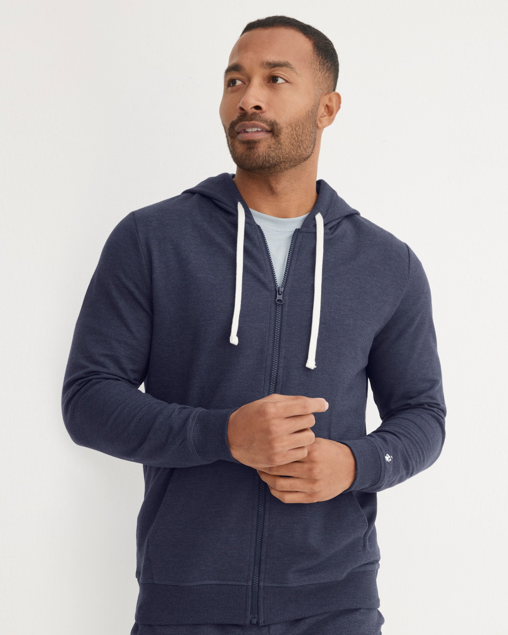 Cotton Blend Fleece Full Zip Hoodie | Jockey