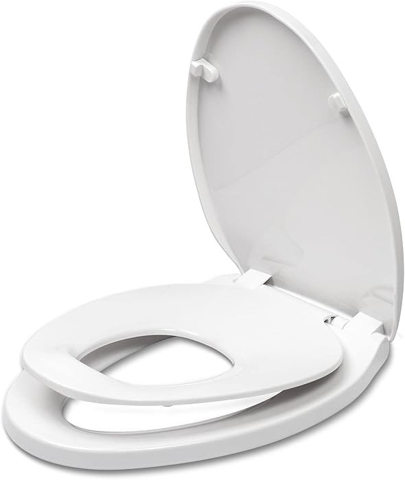 Elongated Toilet Seat with Slow Close Seat, Easy Clean, Suitable Standard Elongated or Oval Toile... | Amazon (US)