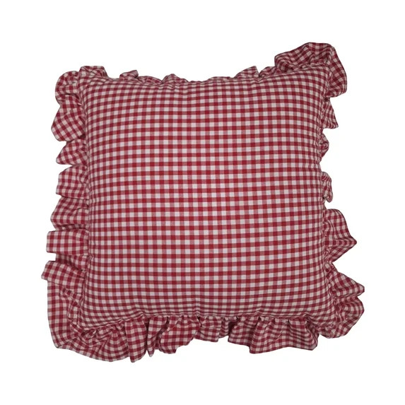 Celebrate It 18" Gingham Pillow , Red, White, & Blue Party Supplies and Decorations for Memorial ... | Walmart (US)