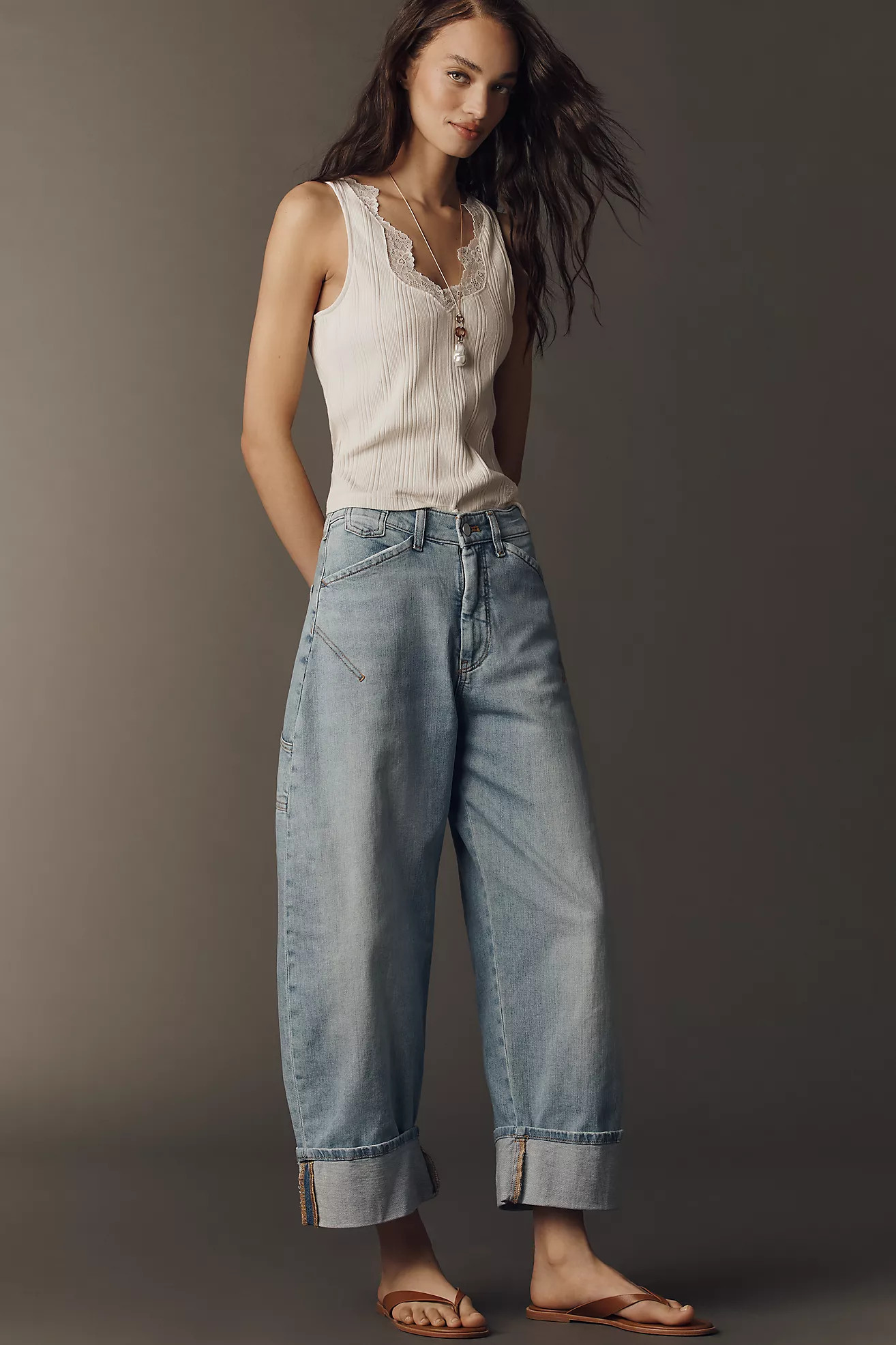 The Kayden Barrel Carpenter Jeans by Pilcro | Anthropologie (US)