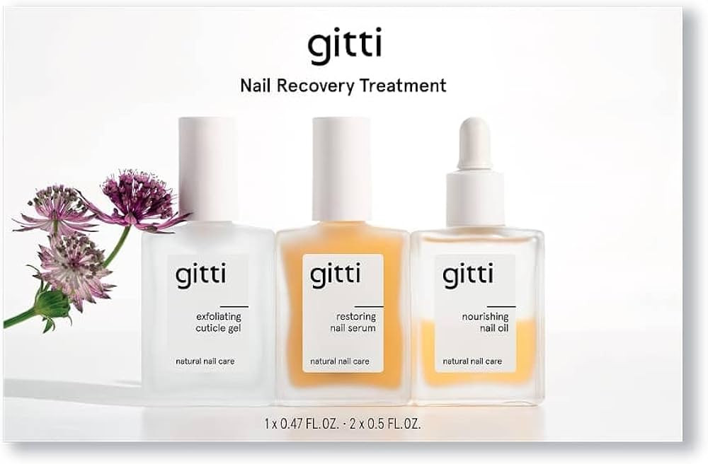 gitti Nail Recovery Treatment l Gift Set I Restoring Nail Serum, Nourishing Nail Oil, and Exfolia... | Amazon (US)