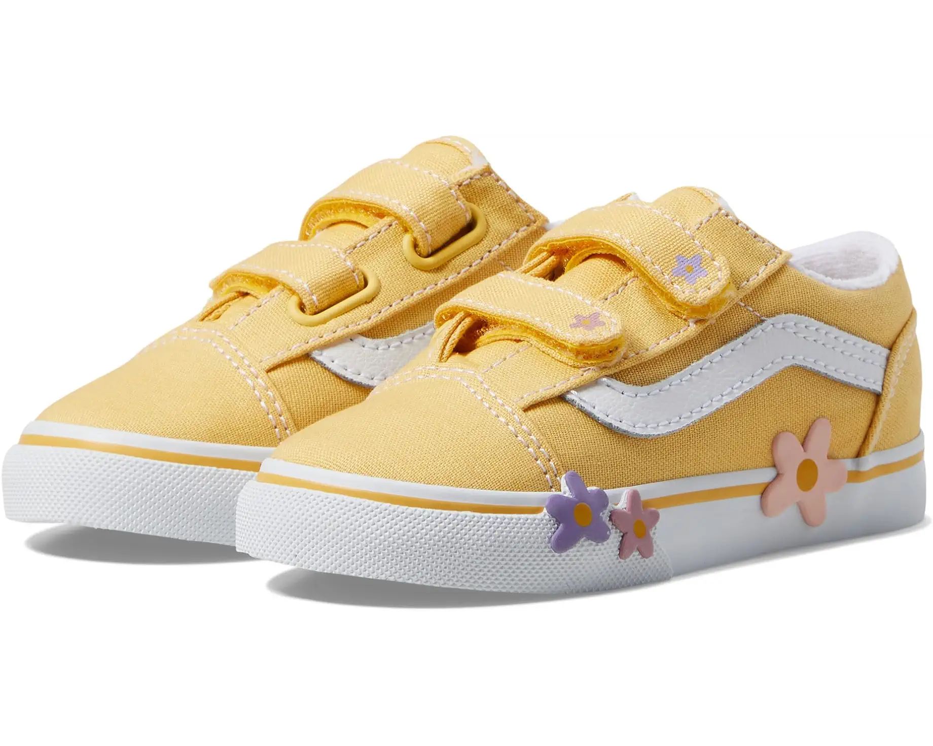 Vans Kids Old Skool V Flower (Infant/Toddler) | Zappos