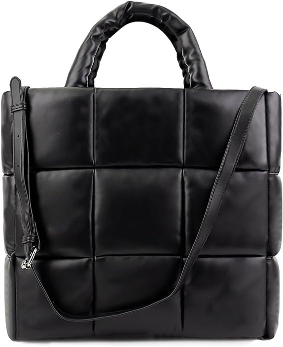 Puffer Tote Bag for Women,Large Puffer Tote Bag,Quilted Crossbody Bag for Women,Puffer Hobo Handb... | Amazon (US)