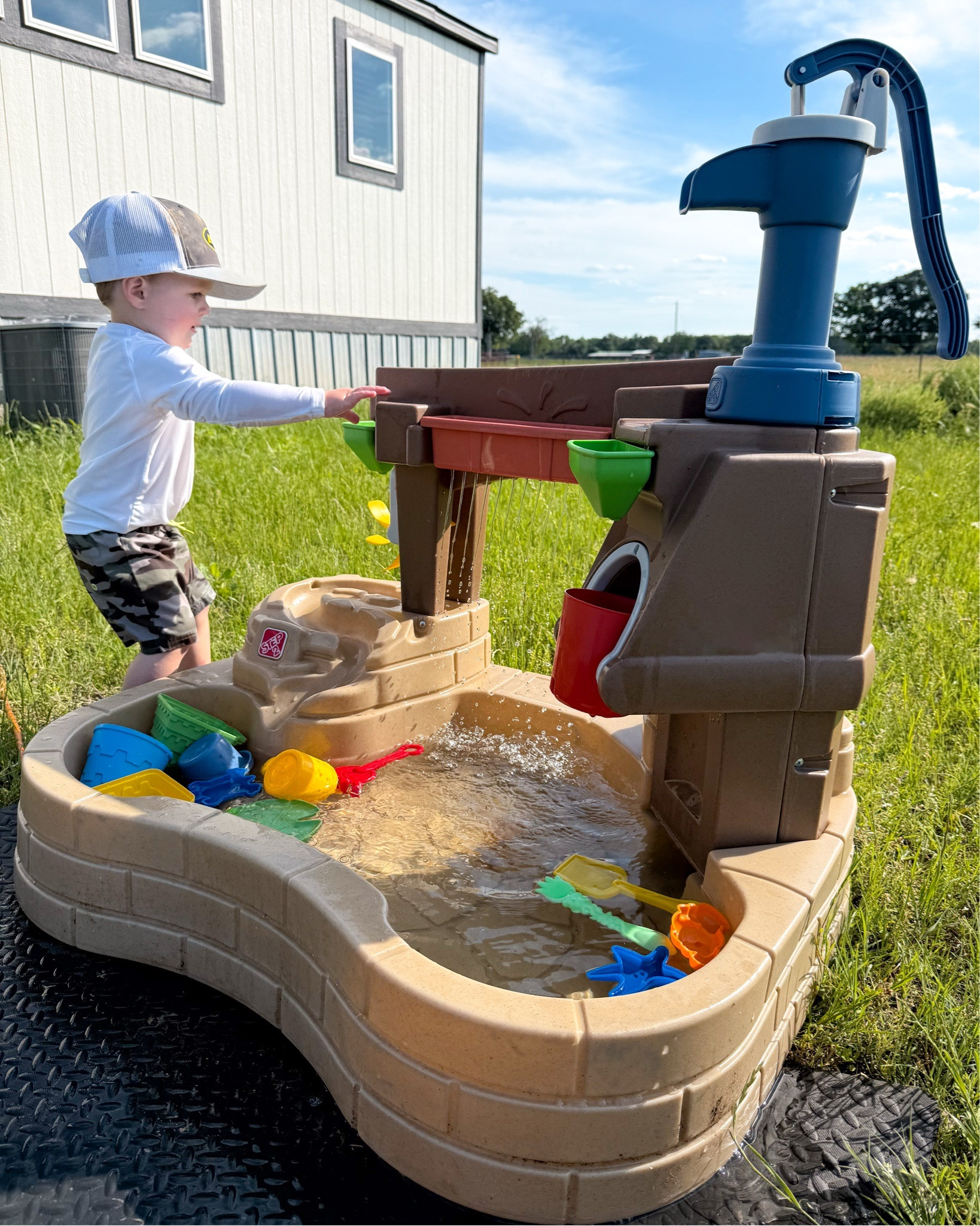 Hours of entertainment for your toddler. 🙌🏽

Bought Coop this water activity table/pond last year & he just couldn’t WAIT to get it all set up again this year. Ours has been sitting out in the weather since last summer (oops 😬) and still looks & works good as new. 10/10 from us! 

#LTKSwim #LTKKids #LTKmomlife