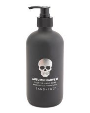 15.7oz All Over Black Glass With Silver Skull Logo Liquid Soap | TJ Maxx