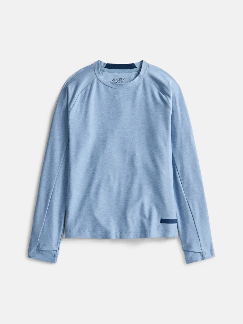 Athletic Work Boys ButterCore Tee with Long Sleeves, Sizes 4-18 | Walmart (US)