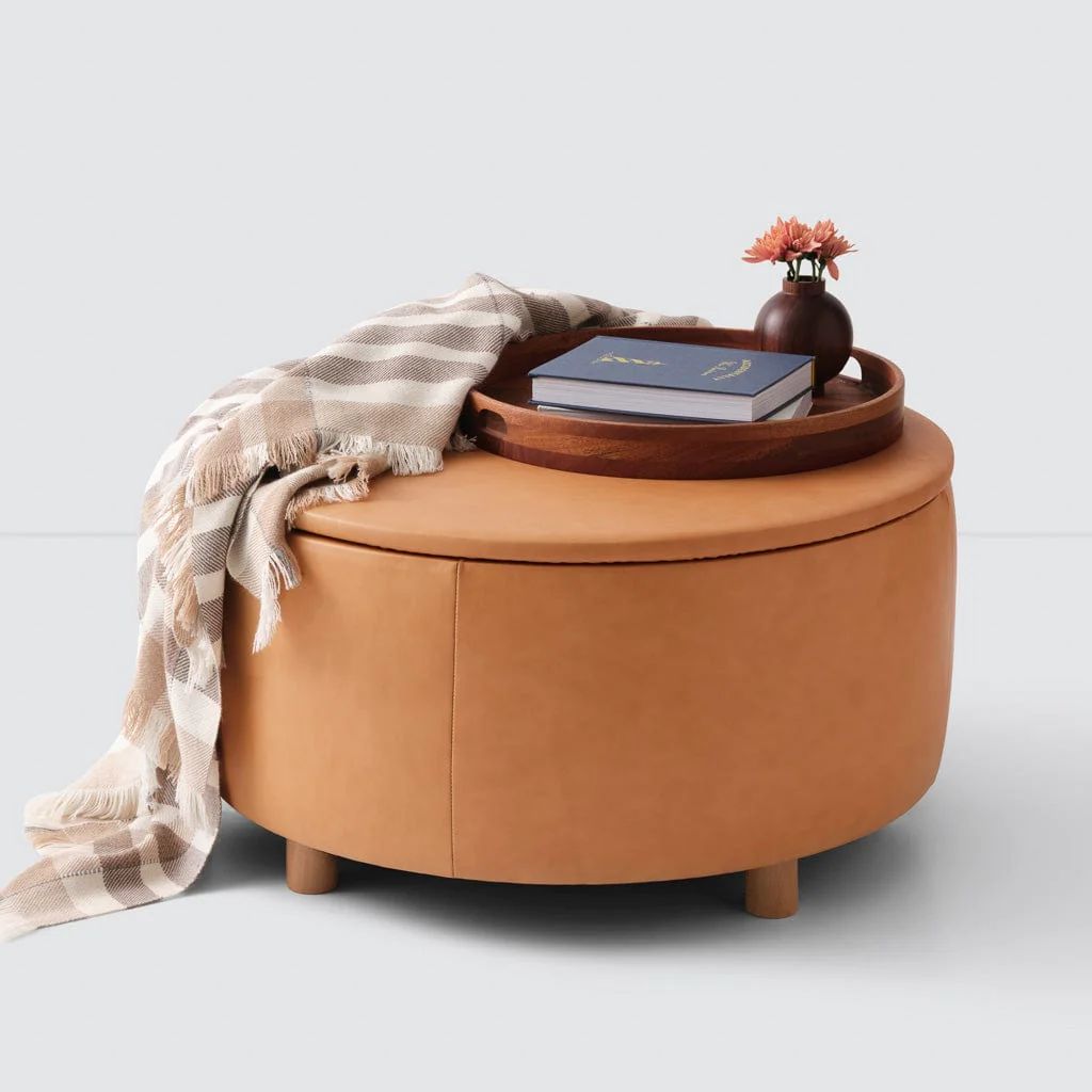 Large Leather Ottomans & Poufs | Ethically-Crafted Leather Furniture   – The Citizenry | The Citizenry