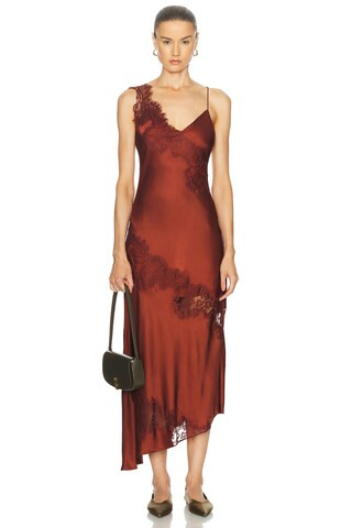 A.L.C. Stella Dress in Bosco - Burgundy. Size 4 (also in ). | FWRD 