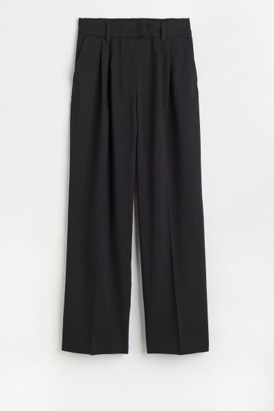 Conscious choiceTailored trousers in twill made from a viscose blend. High waist with covered ela... | H&M (UK, MY, IN, SG, PH, TW, HK)
