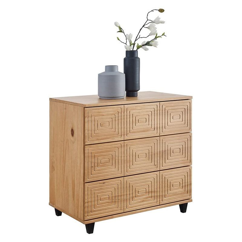 MUSEHOMEINC Solid Wood 3 Drawer Dresser Nightstand Chest of Drawers Storage Organizer for Hallway... | Target