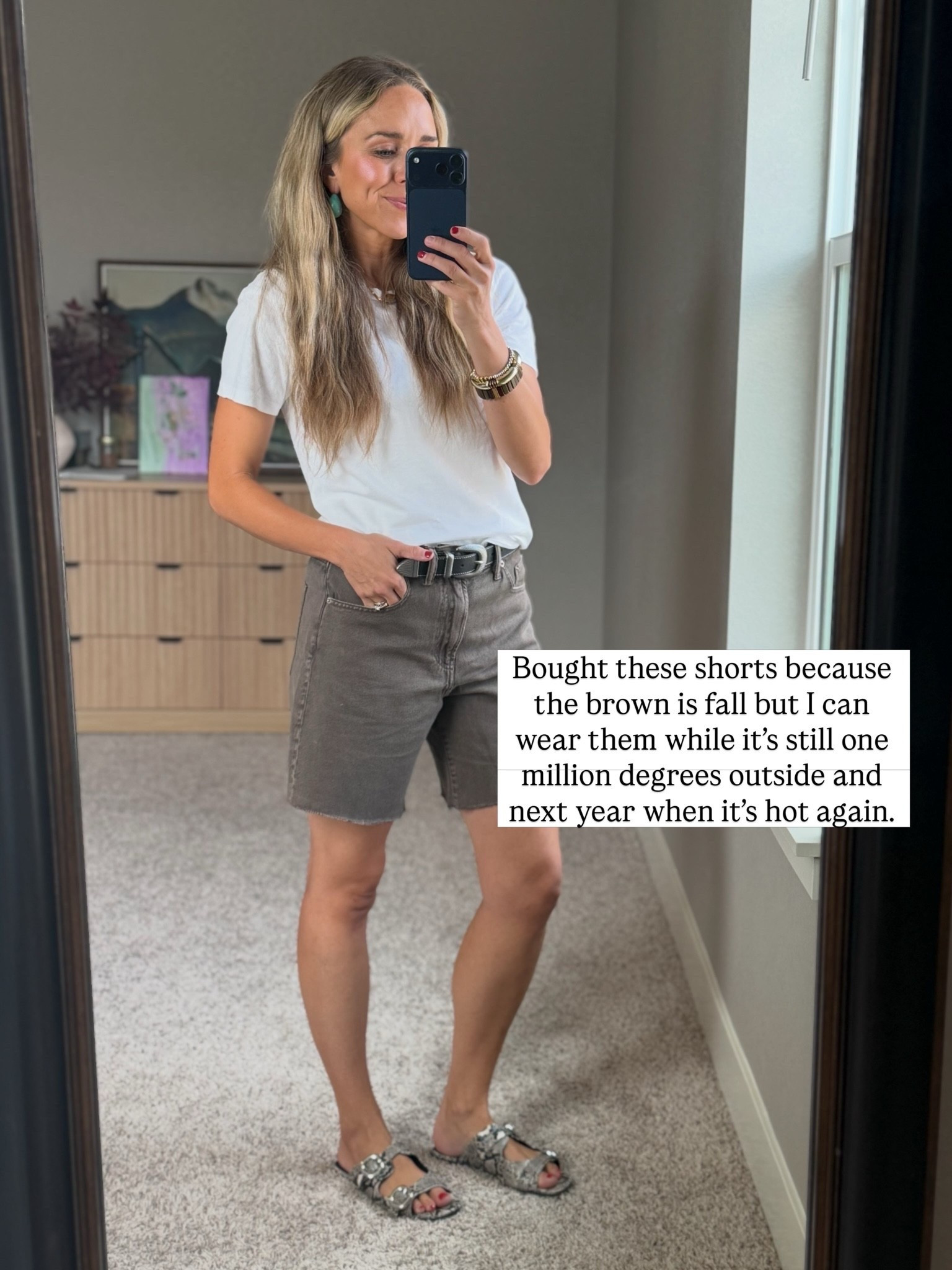 I bought these shorts because they are the perfect brown color and so comfy! 

I am a size small top and 2 or 26 bottoms.

#LTKgrwm #LTKmomlife #LTKootd