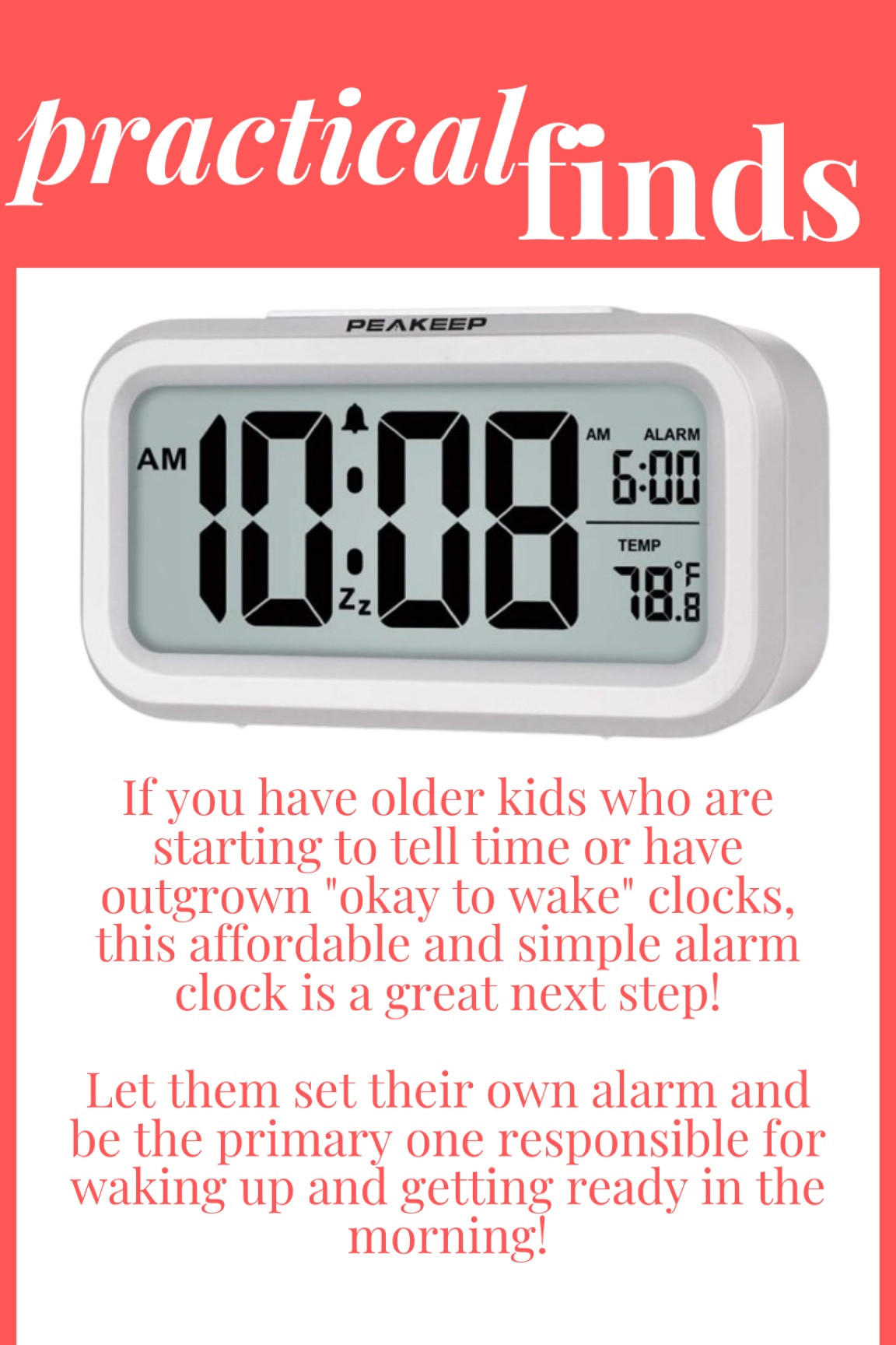 Basic alarm clock for kids learning to tell time and foster independence 

#LTKKids #LTKBacktoSchool #LTKHome