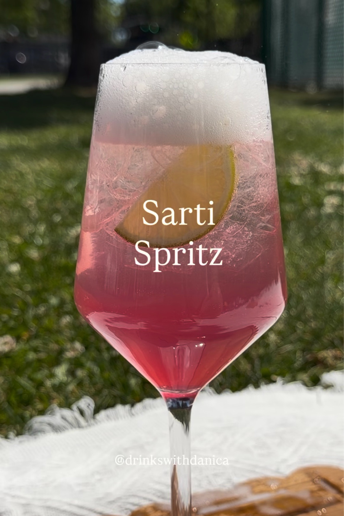 Sarti Spritz

Follow me on Instagram and TikTok @drinkswithdanica for this recipe and more