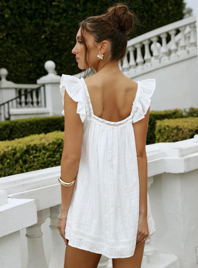 Summerland Broiderie Mini Dress White | Princess Polly US