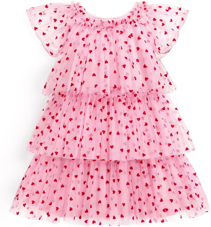 Arshiner Girls Tulle Dress Toddler Layered Tutu Dresses Rainbow Sequin Summer Party Birthday Wedd... | Amazon (US)