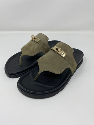 BNIB Hermes Empire Sandals Vert Toundra 38  | eBay | eBay US