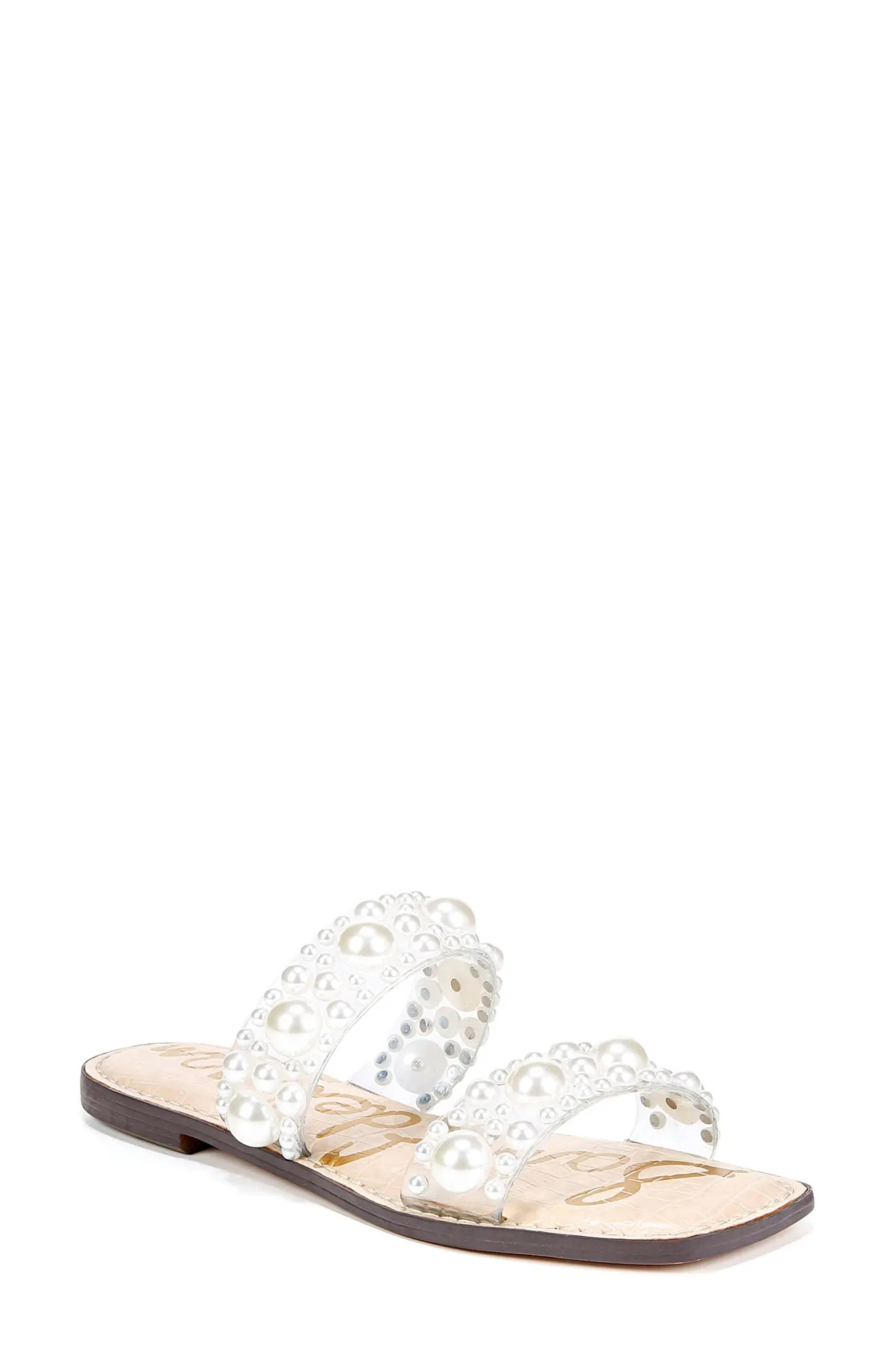 Sam Edelman Eleana Sandal, Size 12 in Clear/Natural at Nordstrom | Nordstrom