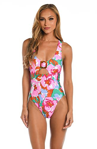 Sunshine 79 Womens Plunge Mio One Piece Swimsuit, Multi//Summer of Love, 2 US | Amazon (US)
